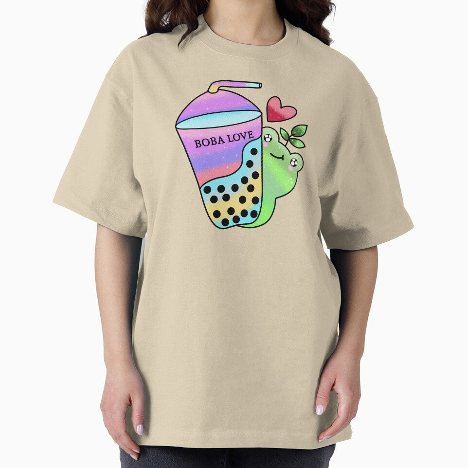 Kawaii cute frog drinking boba by Quacktails
