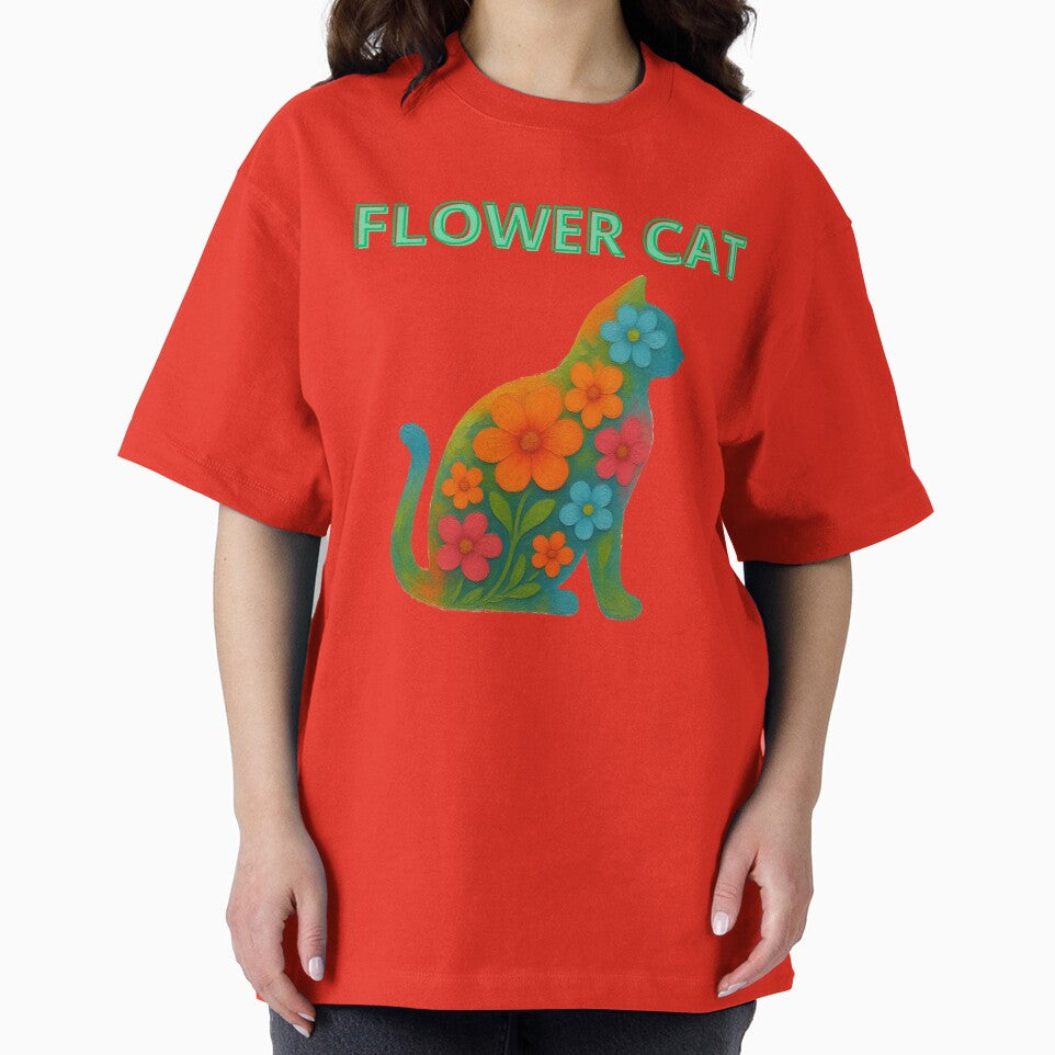 Flower Cat T-shirt Gifts by ZemVibe