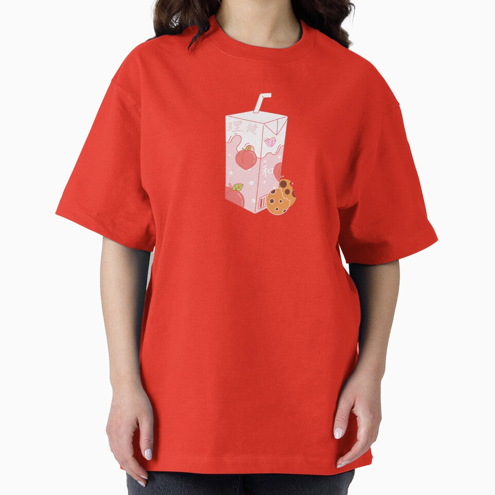 Kawaii japanese strawberry milk and cookies by LukjanovArt
