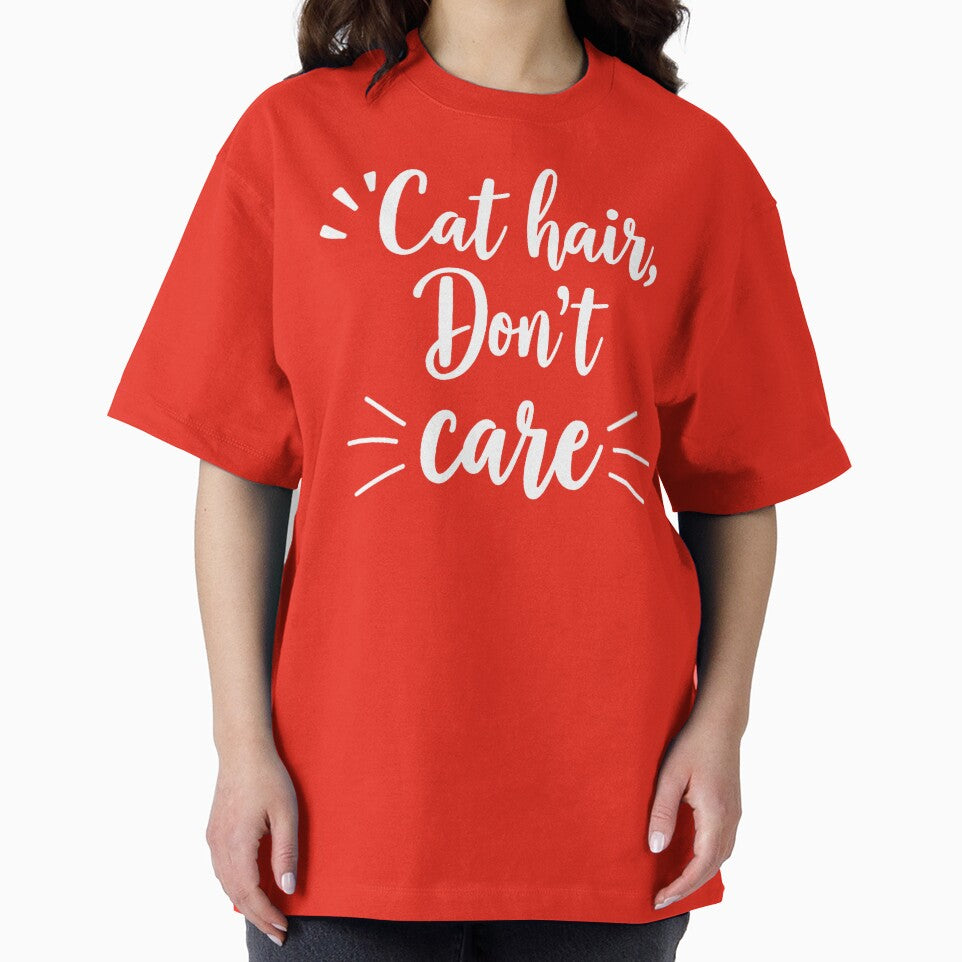 Cat Hair Don’t Care Funny Quote by Everywhere Prints