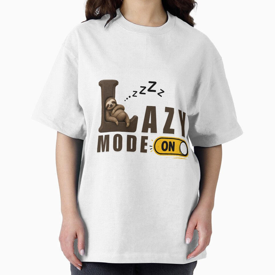 Lazy Mode ON – Funny Sarcastic T-Shirt Design | Viral Humor Graphic Tee by Sarcastic Meme Tees Studio