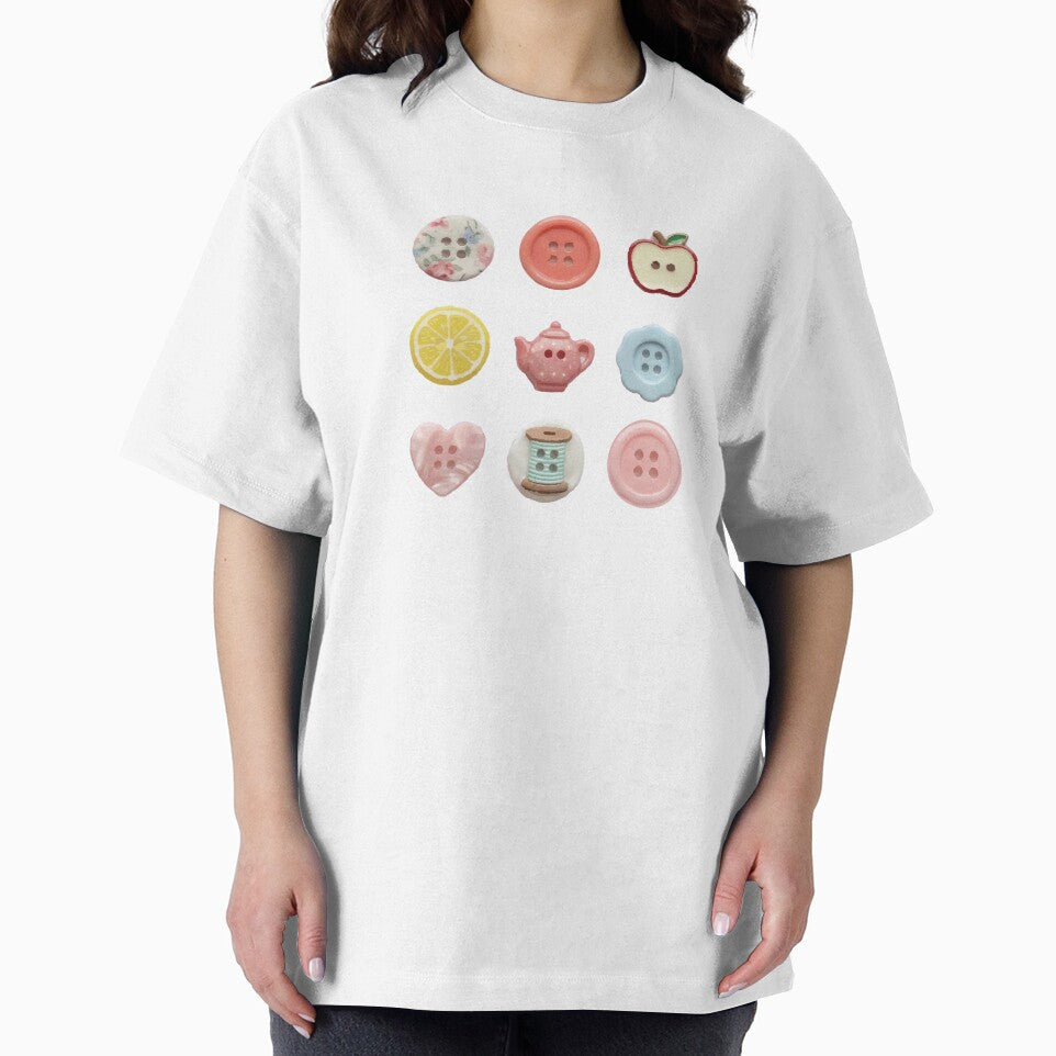Cute Pastel Button Collection Kawaii Sewing Buttons Vintage Craft Aesthetic by clupheavenn