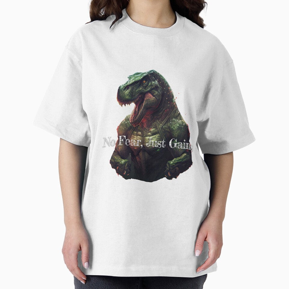 No Fear, Just Gains Bodybuilding Fitness Gym Workout Exercise Merch Print Design by tengamerx
