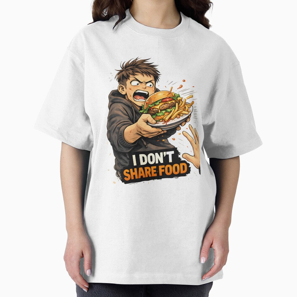 I Don’t Share Food – Funny Food Meme Cartoon Design by Snackwear Apparel