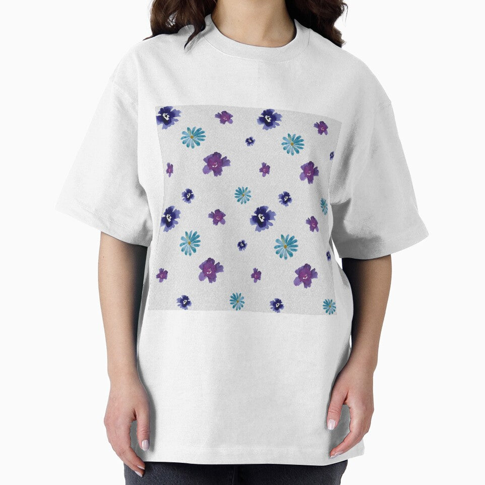 Violet viola flower textured pattern a watercolor by Yana Mustafina | Boho Soulful Designs