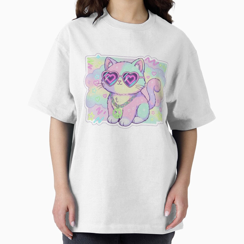 Grainy Pastel Y2K Kawaii Style Street Cat by Melissa Conner