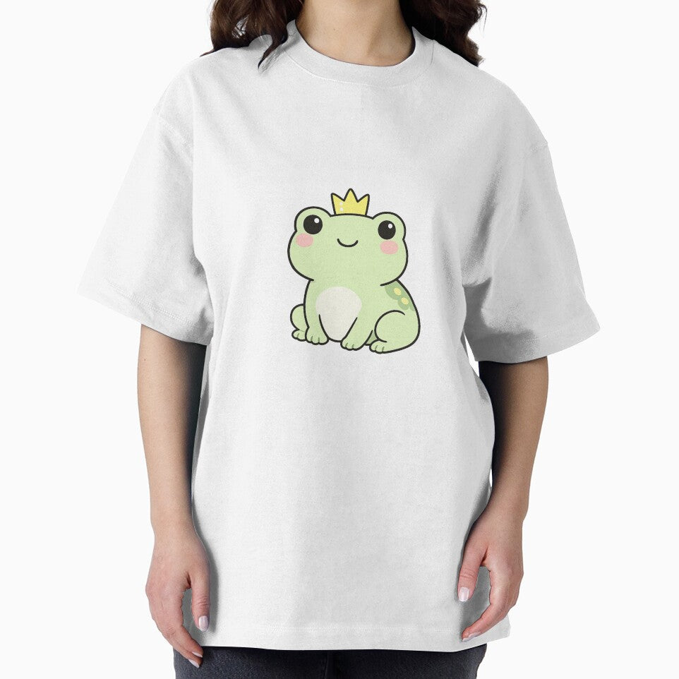Kawaii Princess Frog – Cute Illustration with Crown by HeyHas