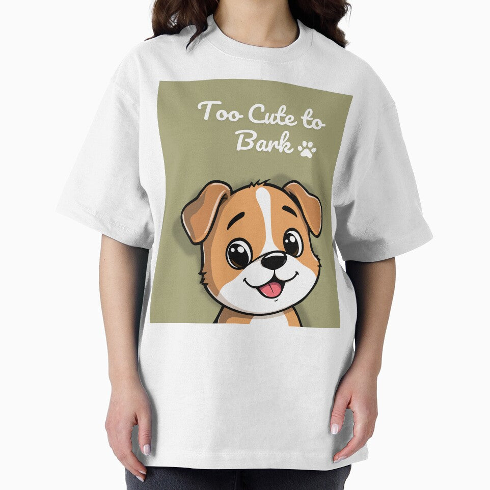 Too Cute to Bark Cute Puppy | Sage Green Aesthetic Dog | Funny Kawaii Dog Lover Gift by lunadesignsmoon