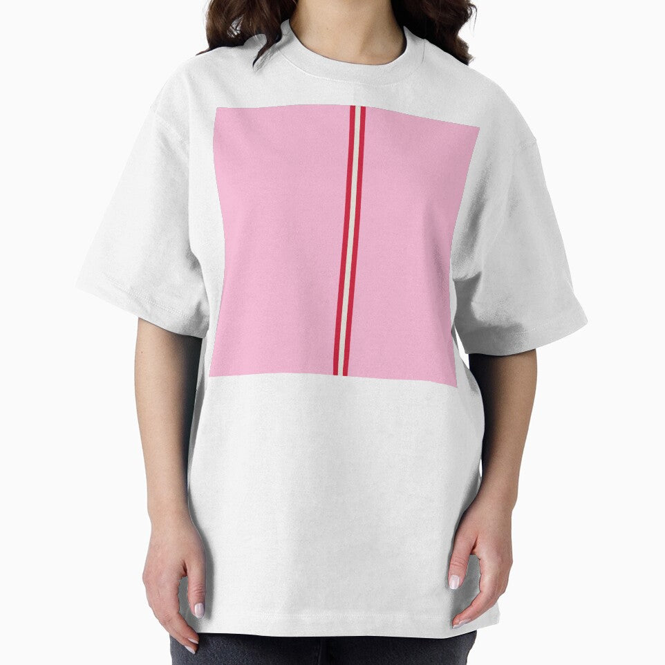 COTTON CANDY PINK, RED & CREAM Central Vertical 3 STRIPES by RachelMacht