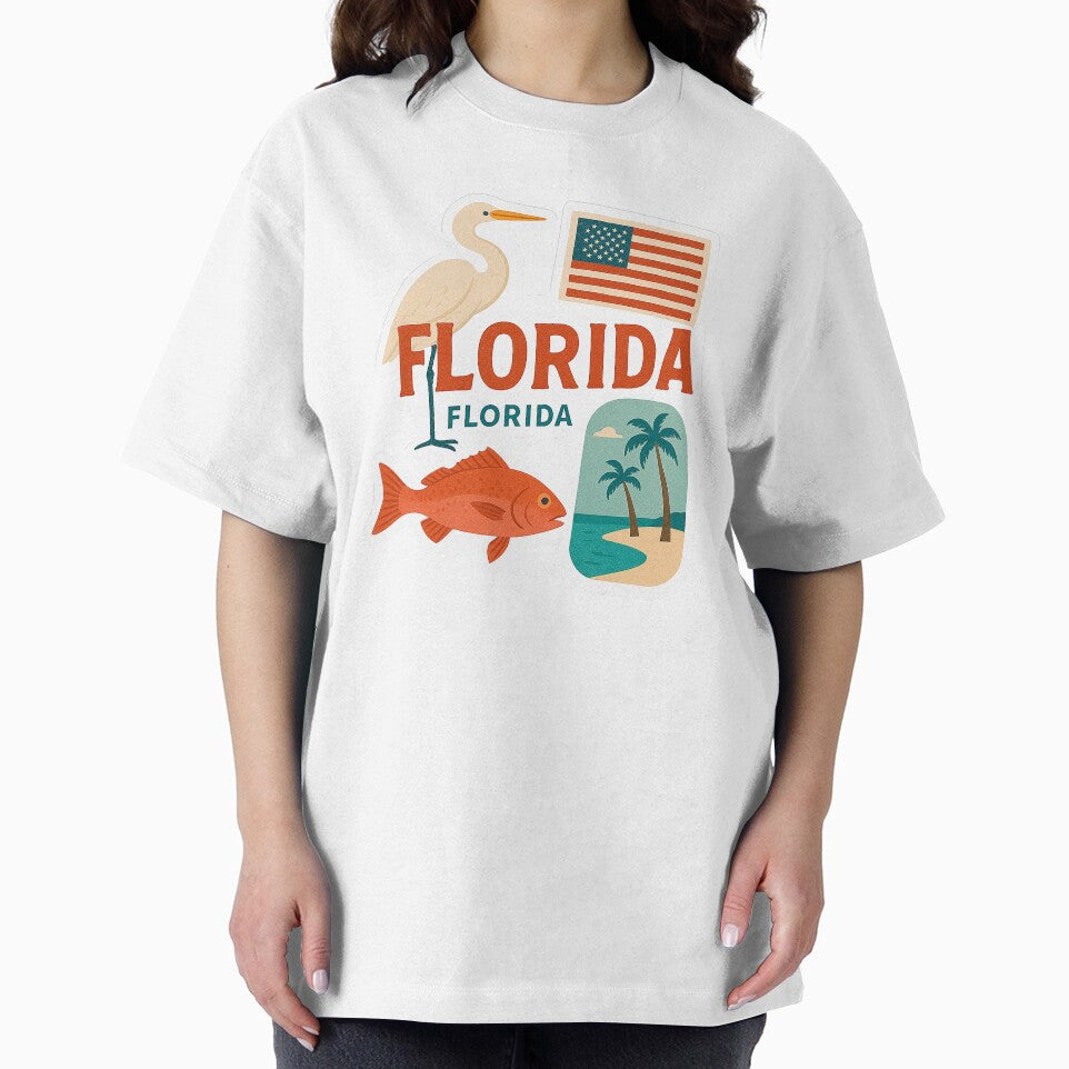 Florida Travel Sticker Art Design, Travel Art by SusannesArtShop