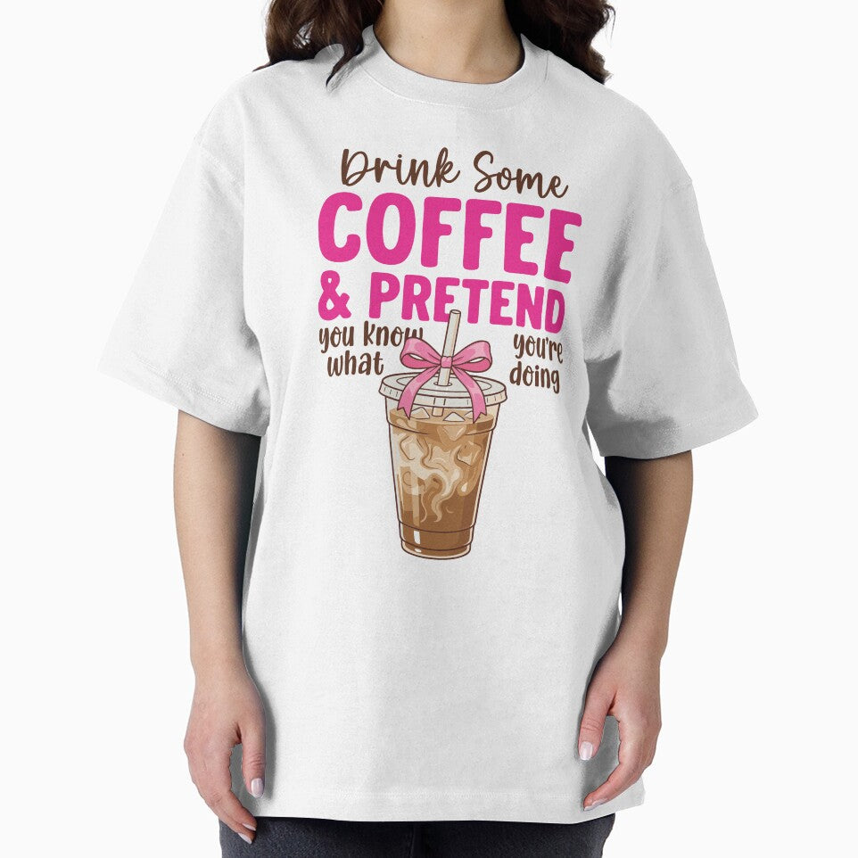 Funny Preppy Iced Coffee Pink Bow Coffee Lover by KroghDs