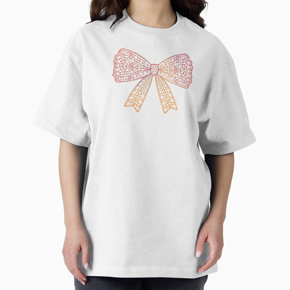 Pink floral lace bow by uunaa
