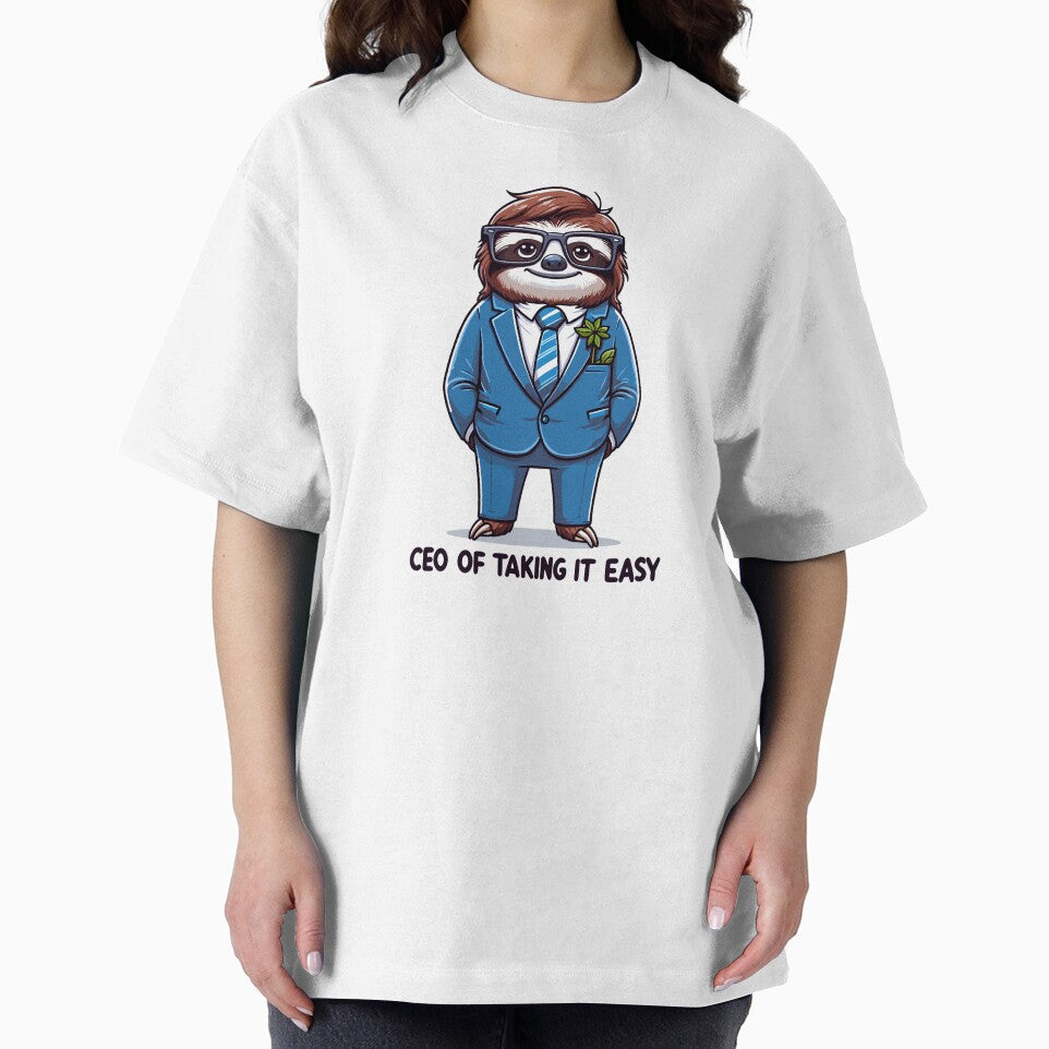 CEO of Taking It Easy – Funny Sloth Office Humor Design by CyfroweMysli