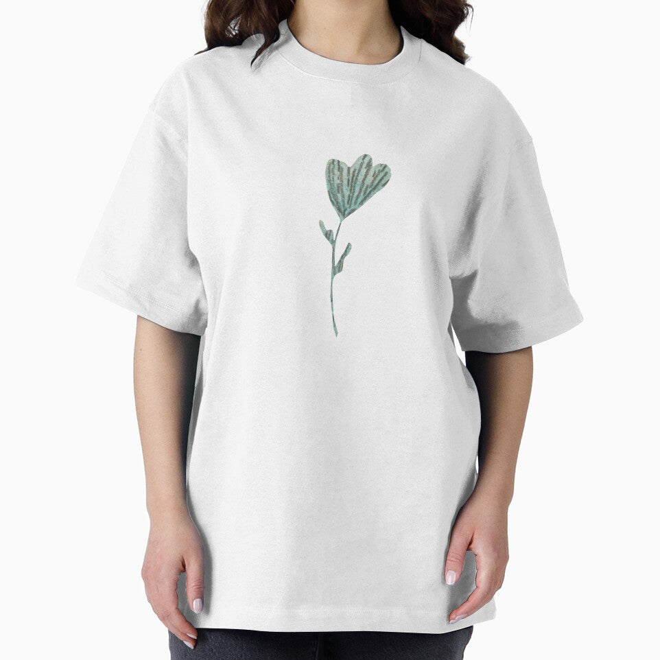 Flower green textured cartoon a watercolor sketch by Yana Mustafina | Boho Soulful Designs