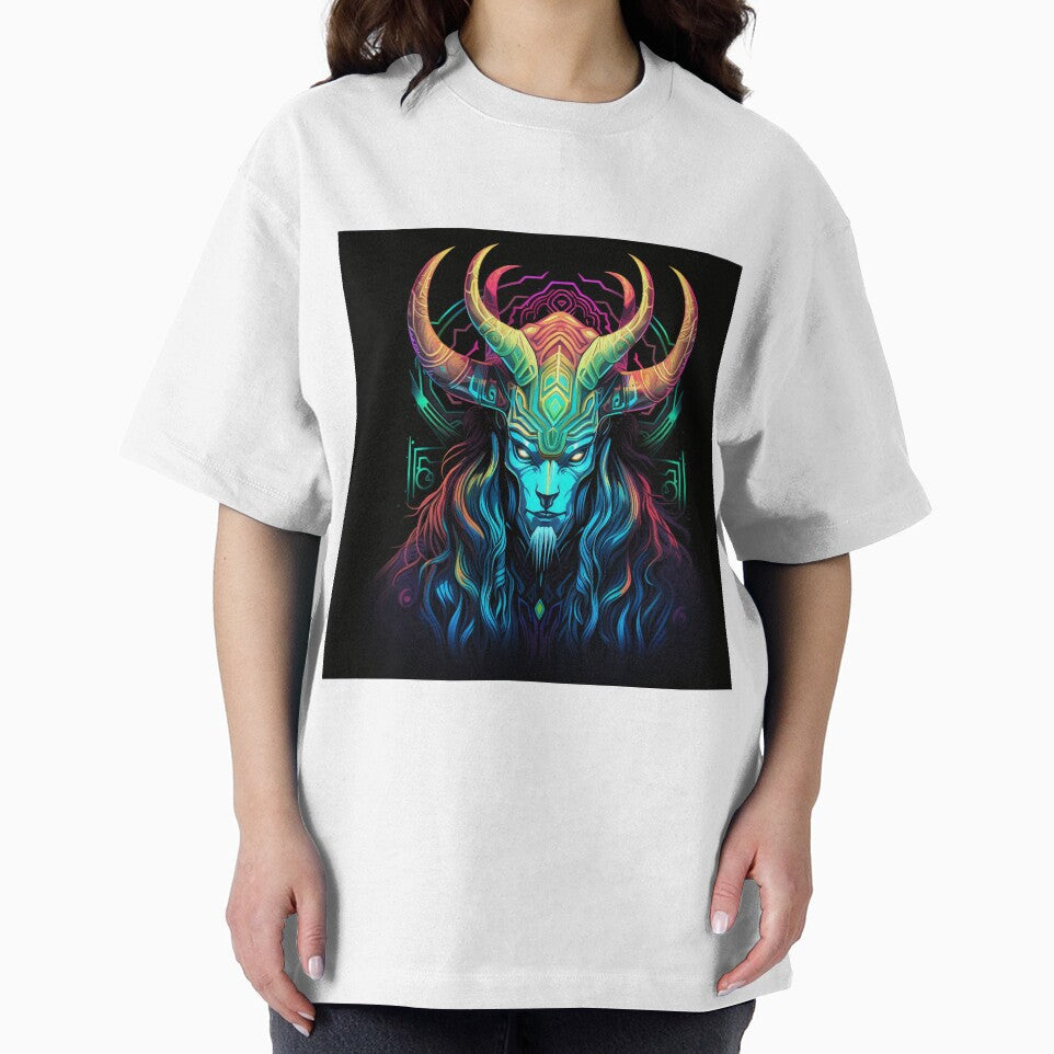 Goat God Neon Pop Art 1 by AstroRisq