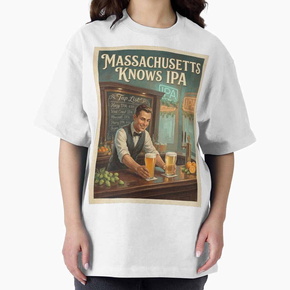 Massachusetts Knows IPA Craft Beer Taproom Poster by Cozy-Old-Pub