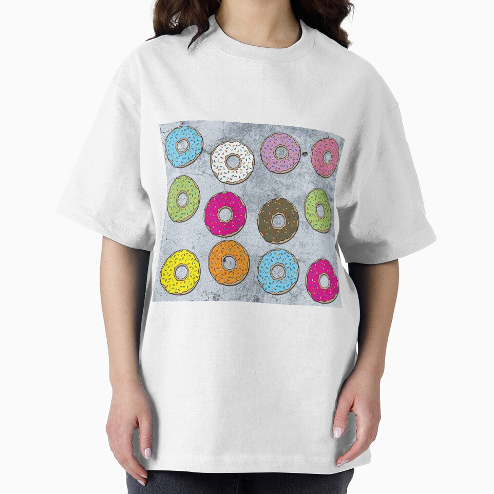 Concrete & Colorful Donuts Pattern by idovedesign