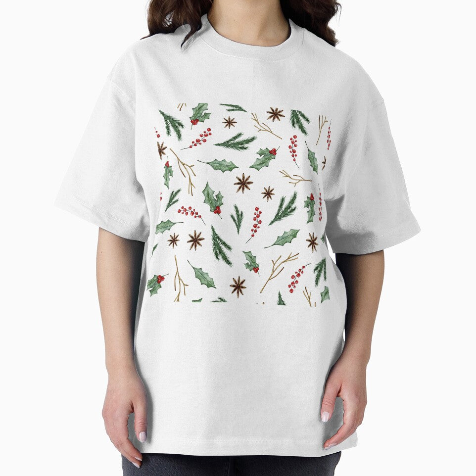 Green Christmas Leaves and Pine Branches by ArDecoS