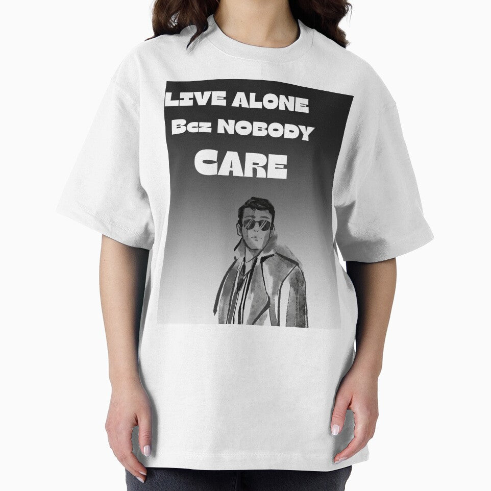 Live Alone Because Nobody Cares - Minimalist Quote by Stoneclove
