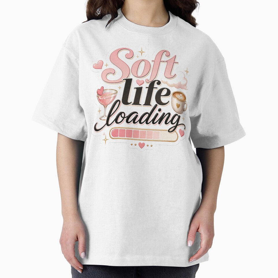 Soft Life Loading Cute Pink Self Care Aesthetic by NaphDesigns