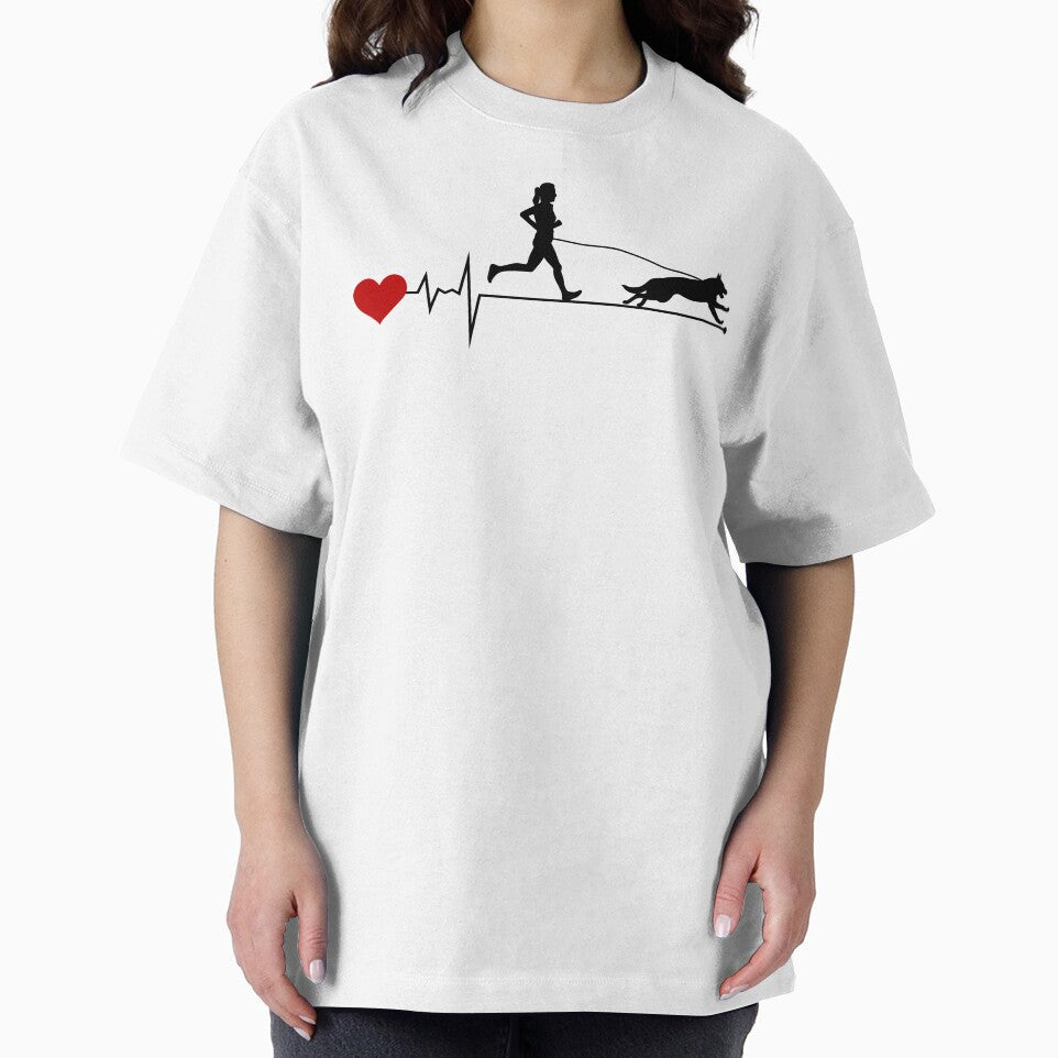 Canicross Trail Running Dog Sport Heartbeat Pulse by CuteDesigns1