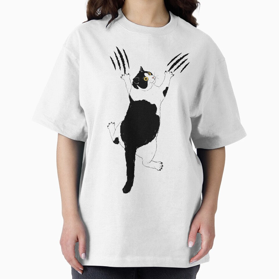 Playful Scratching Cat – Funny Design for Cat Lovers by SVALANART