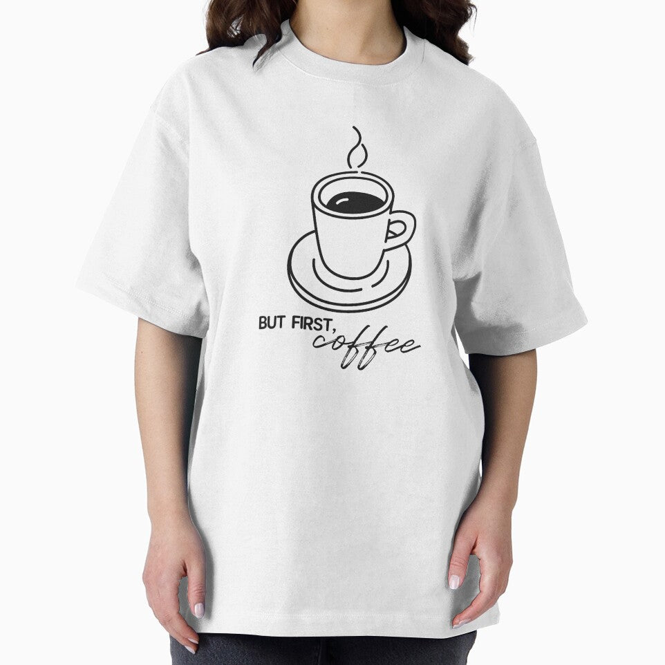 But first coffee, cup of hot coffee by CHERRY--SHOP