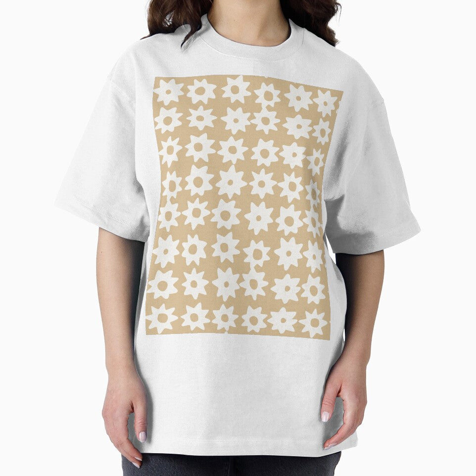 BOHO STAR PATTERN NEUTRAL BROWN by blomastudios