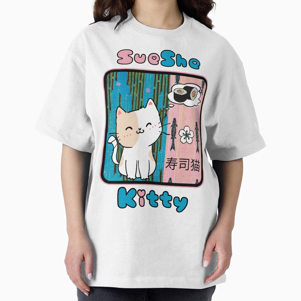 SueShe Kitty Kawaii Spirit Animal Art Sushi Kitty Cute Kawaii Animal Fashion by thearrowbyday2