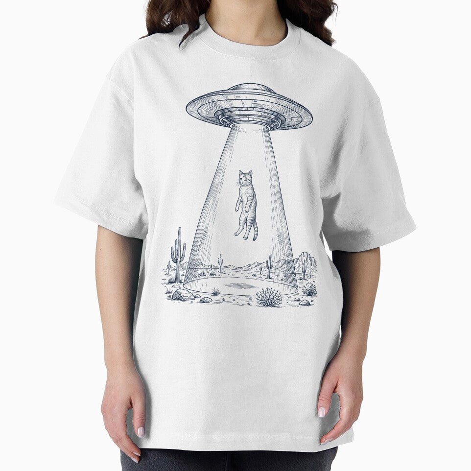 Vintage Cat UFO Alien Western Animal Lover by TerryConnells