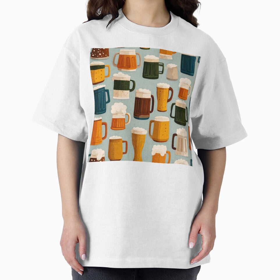 Craft Beer Mugs Pattern Ale Lager Drinker by NicolasGlowArt