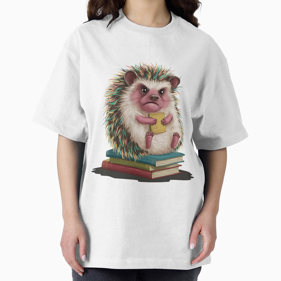 Cute Hedgehog Book Nerd Funny Readers by Micro-dose
