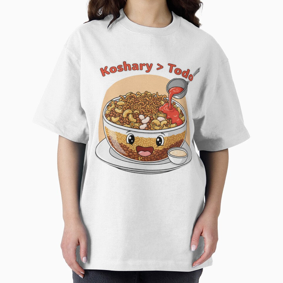 Koshary Greater Than Everything – Funny Food Cartoon Design by YK SHOP