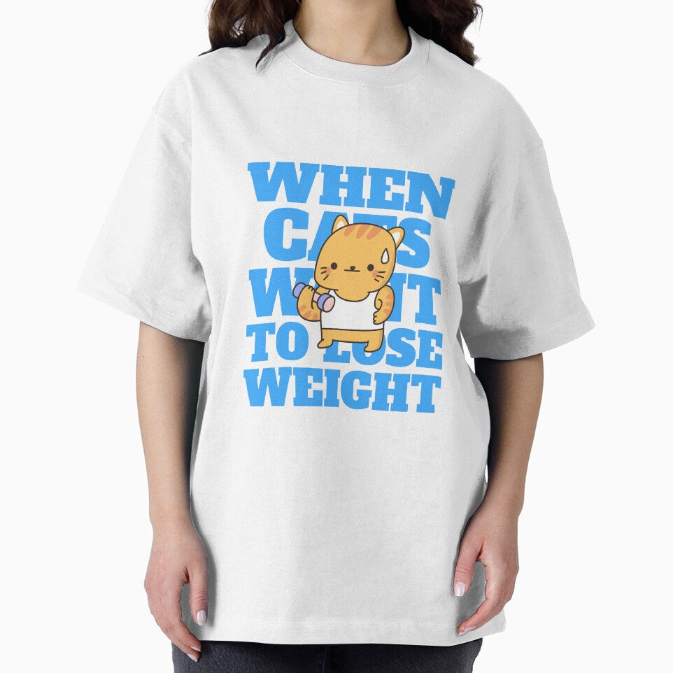 When cats want to lose weight tshirt by Eugenie974