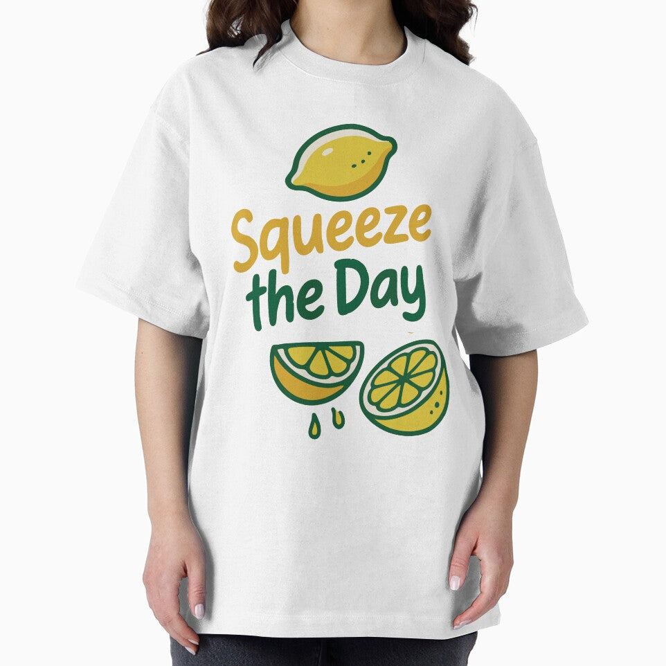 Squeeze the Day Funny Lemon Pun Sticker by Hermits-Loft
