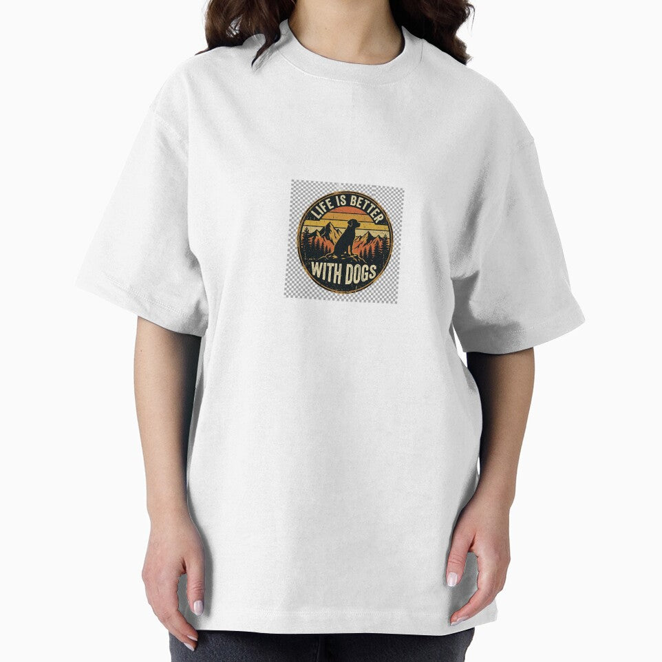 Life Is Better With Dogs – Dog Lover Retro Design by vinothmech53