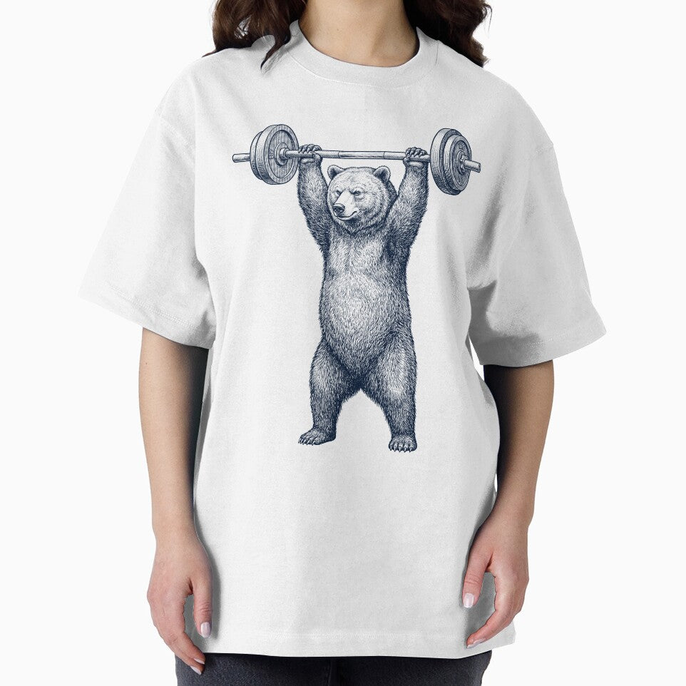 Vintage Bear Weightlifting Deadlift Gym Animal Lover by DoodleTortle