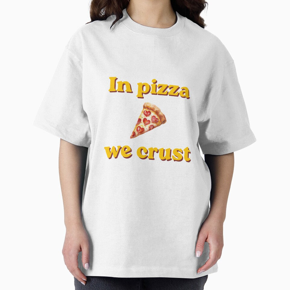 In Pizza We Crust – Funny Pizza Retro Illustration by EVESTUDIOART