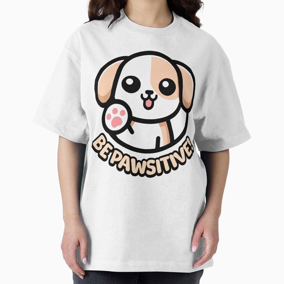 Be Pawsitive! Cute Dog Pun by PMCreative