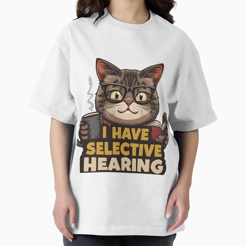 I Have Selective Hearing Cat Coffee Reading Niche by TeeSpectrume