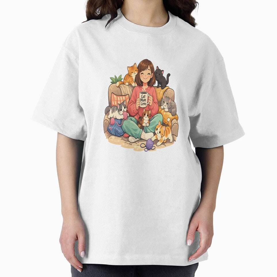 Cat Mom Life Cute Cat Lover Design – Cozy Cat Lady Aesthetic Gift for Cat Owners by ArtWaveStudio8