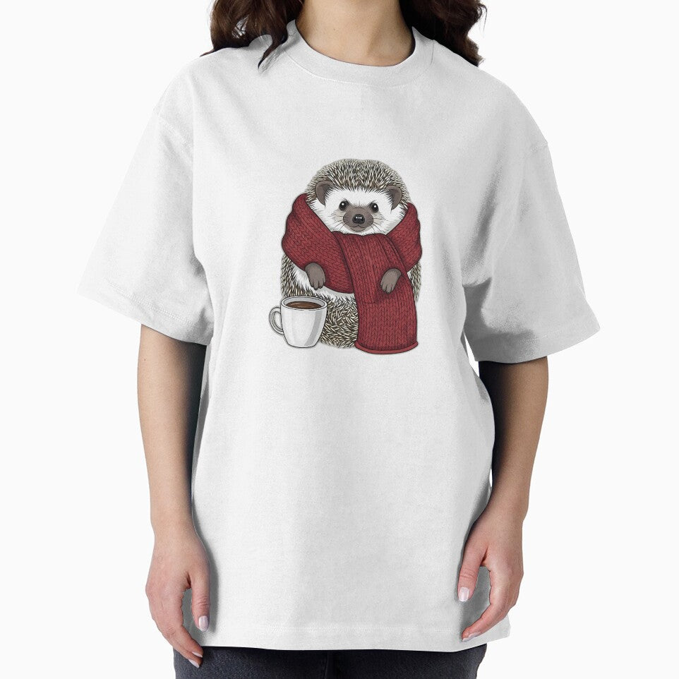 Hedgehog in Oversized Knitted Scarf by pumsquare