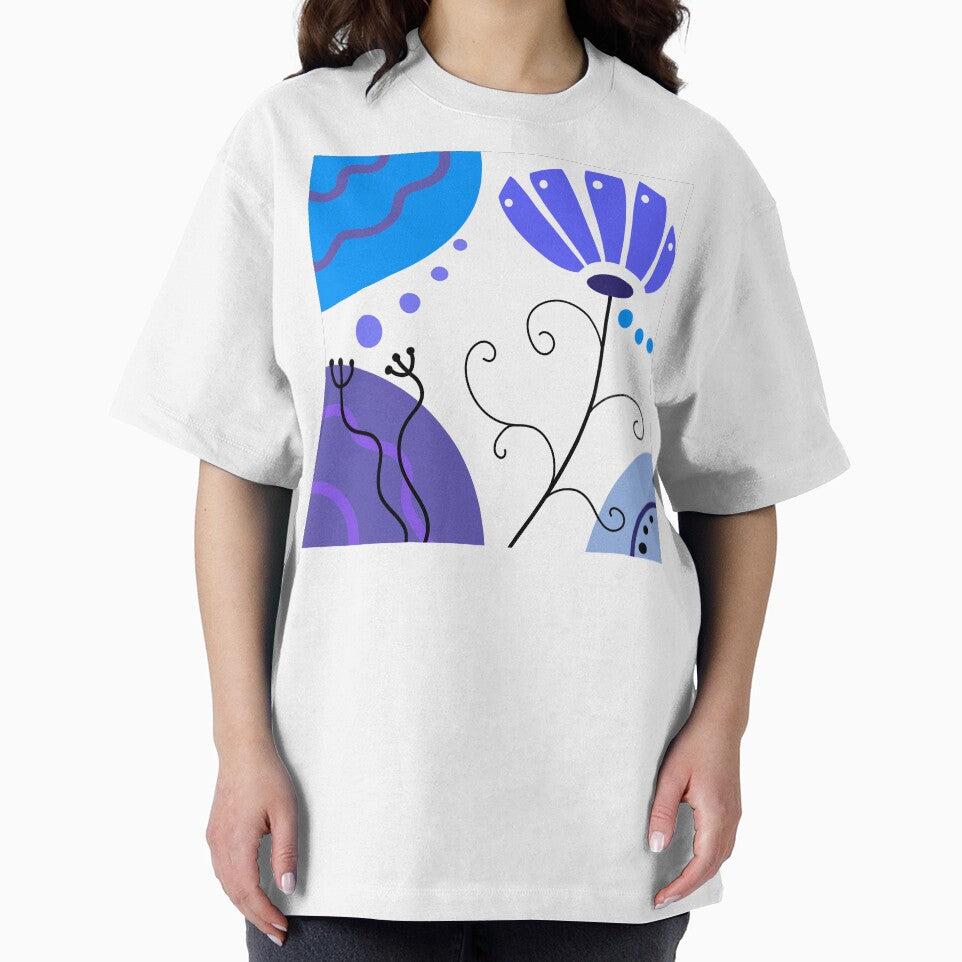 Vibrant Blue Whimsical Boho Design by Sartoris Art