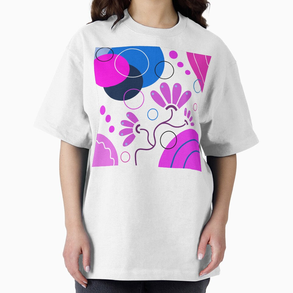 Blue Pink Purple Whimsical Boho Design by Sartoris Art
