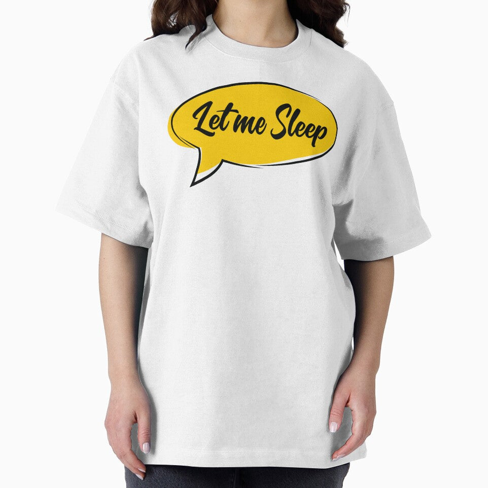 Let Me Sleep - Minimalist Yellow Speech Bubble Art by Miniature Store