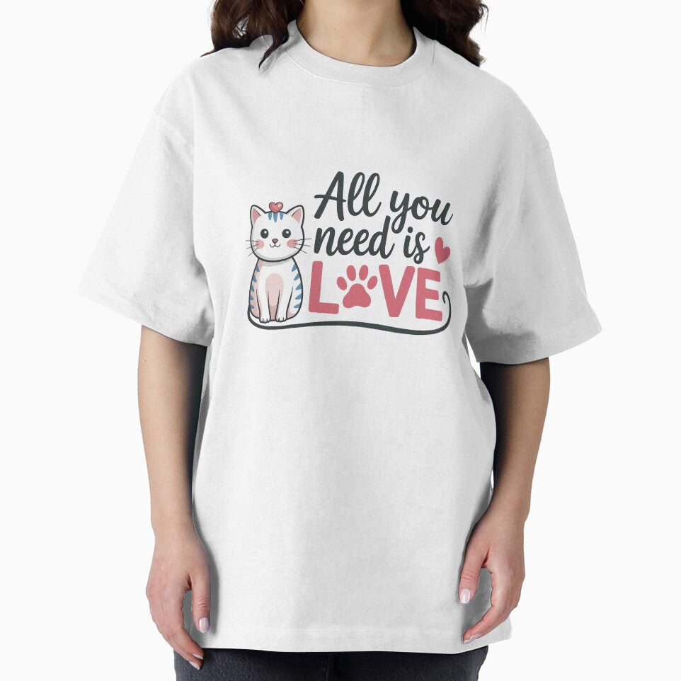 Cute Cat Lover Quote All You Need Is Love Design by Cool-cat-art