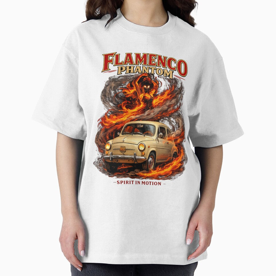 Flamenco Phantom Vintage Spanish Car Art by Retro Arabica