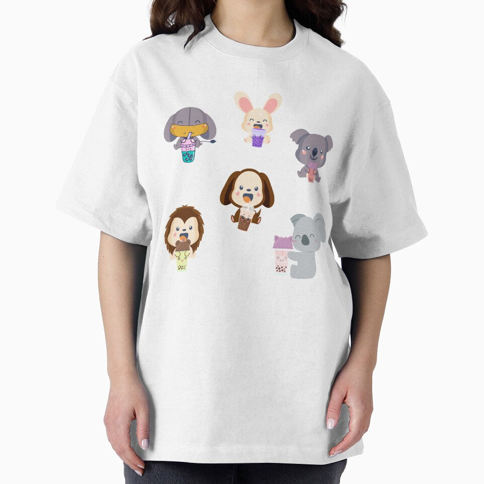 Kawaii Animal Boba Tea cute elephant rabbit koala monkey lion by 0umStore
