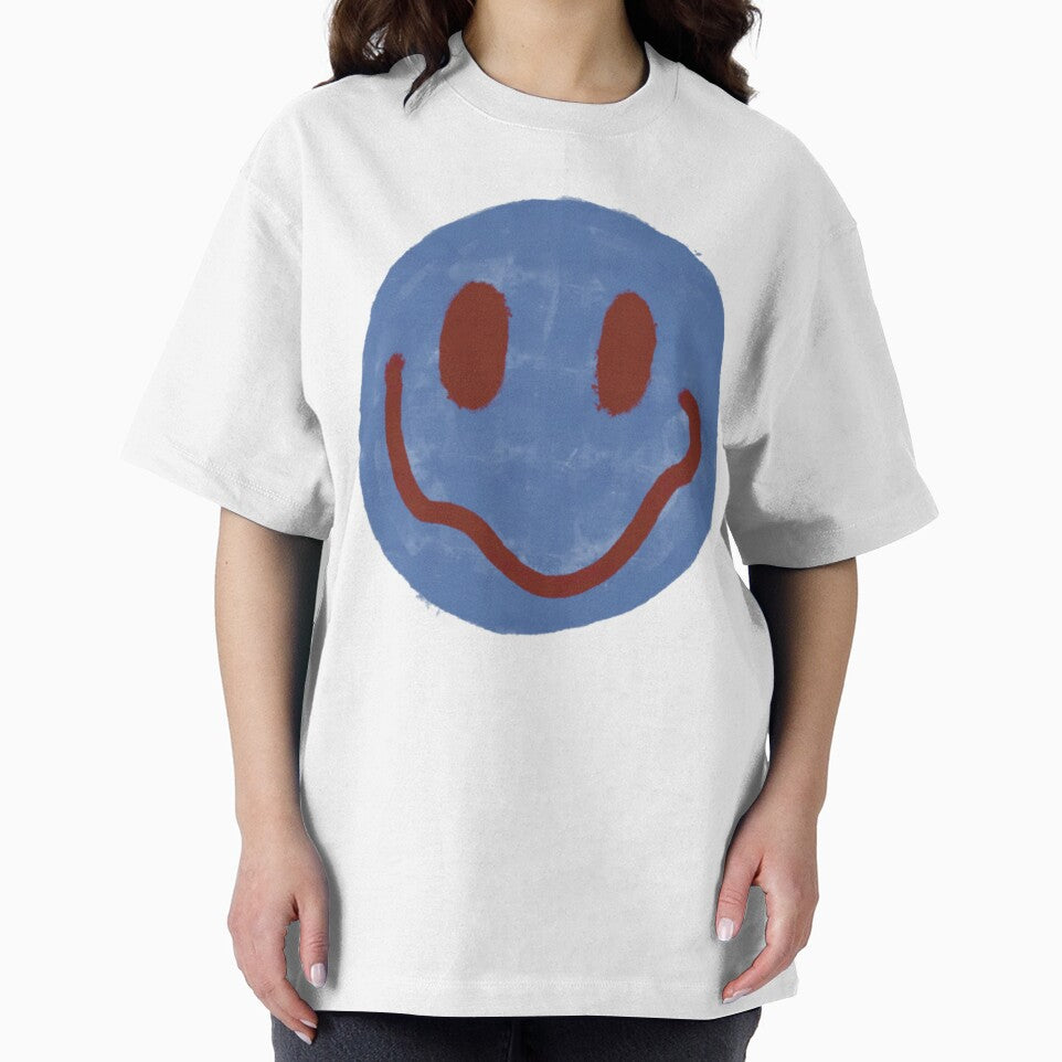 Blue and Maroon Smiley Face cute by PorterMoyer