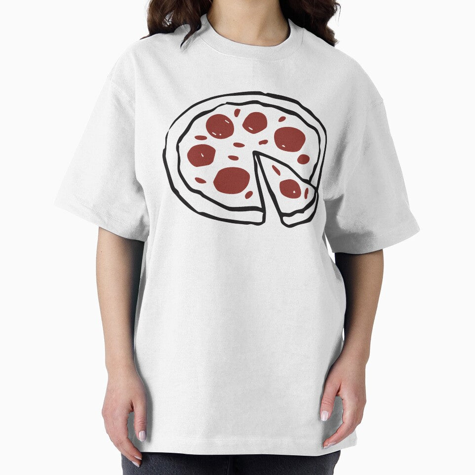 Italian Pizza Doodle – Black Line Art Illustration by EmeraldeaArt